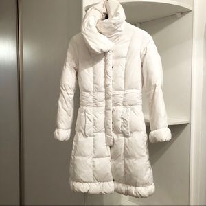 🎁❤️ White down puffer winter coat jacket Xs